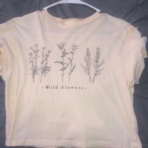 crop top with flower design